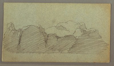 Tekening, Drijvende ijsberg, mogelijk juni 1874 door Frederic Edwin Church
