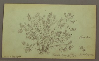 Tekening, Hoofd van een man, Rokende man, Zeilbootstudies, Huis, 27 mei 1868 door Frederic Edwin Church