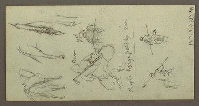 Tekening, Steenhoop, Vlakte en Bergen, Zon, 19 februari 1868 door Frederic Edwin Church