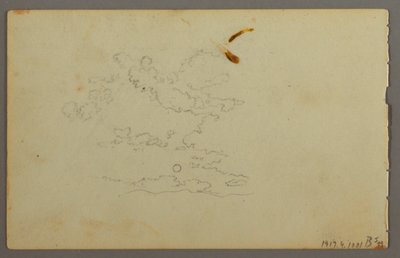 Tekening, Hill Range, mogelijk 1844 door Frederic Edwin Church