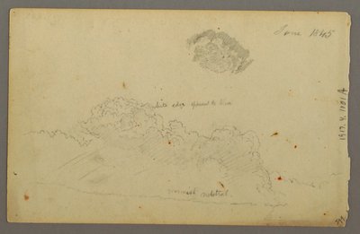 Tekening, heuvels, 1844 door Frederic Edwin Church