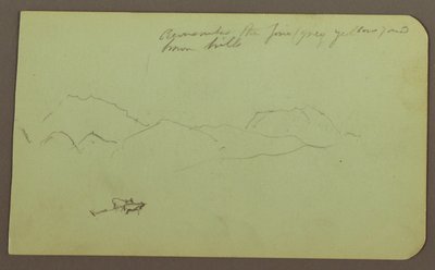 Tekening, Heuvels, Vee; Verso: Landschap, 1883 door Frederic Edwin Church