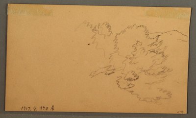 Tekening, Heuvels en vallei, oktober 1873 door Frederic Edwin Church