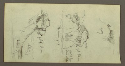 Tekening, Heuveltoppen en hellingen, mogelijk 1868 door Frederic Edwin Church