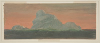 Tekening, ijsberg tegen avondlucht, juni 1859 door Frederic Edwin Church
