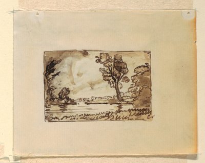 Tekening, Fantasielandschap met, ca. 1870-73 door Frederic Edwin Church