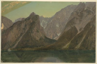 Tekening, Koenigseee, bij Berchtesgadan, Beieren, 1868 door Frederic Edwin Church