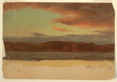 Tekening, Laborador of kust van Newfoundland, juli 1859 door Frederic Edwin Church