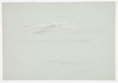 Tekening, Lake Millinoket en Mount Katahdin, 1878 door Frederic Edwin Church