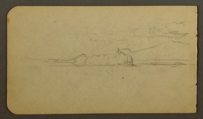 Tekening, meer kijkend in de richting van Mt. Katahdin, 1878 door Frederic Edwin Church