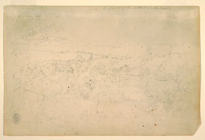 Tekening, Landschap, juli 1844 door Frederic Edwin Church