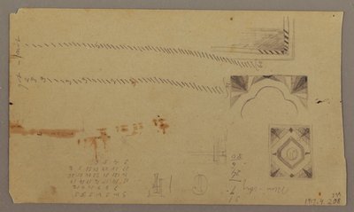 Tekening, Landschapsgezicht vanaf boerderij Galleway Hill, Jamaica, West-Indië, augustus 1865 door Frederic Edwin Church