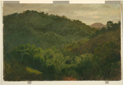 Tekening, Landschap van Jamaica, West-Indië, 1865 door Frederic Edwin Church