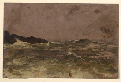 Tekening, Kust van Maine, 1845-50 door Frederic Edwin Church