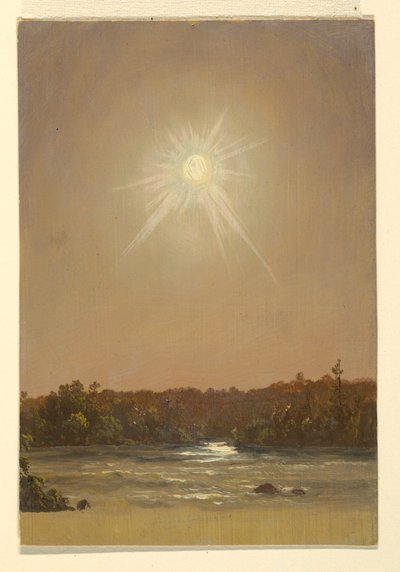 Tekening, Maine , zonsondergang, 1855-65 door Frederic Edwin Church