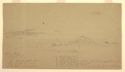 Tekening, Mount Chimborazo bij zonsondergang, 1857 door Frederic Edwin Church