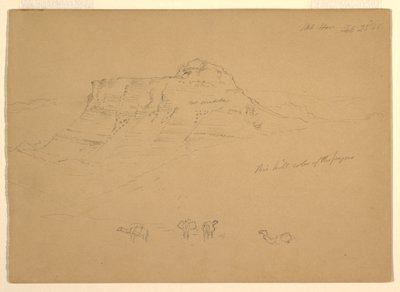 Tekening, Mount Hor, 23 februari 1868 door Frederic Edwin Church