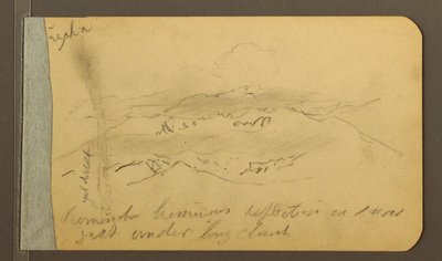 Tekening, Bergflank, 1889 door Frederic Edwin Church