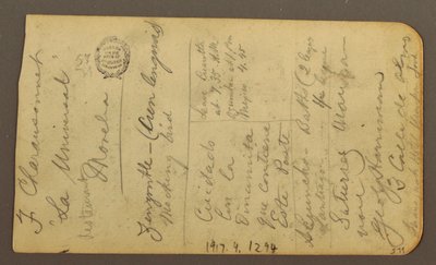 Tekening, Berglandschap; Verso: Opschriften, 1885 door Frederic Edwin Church