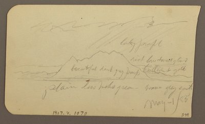 Tekening, Mountain Peak; Verso: Rugged Range, 1 mei 1885 door Frederic Edwin Church
