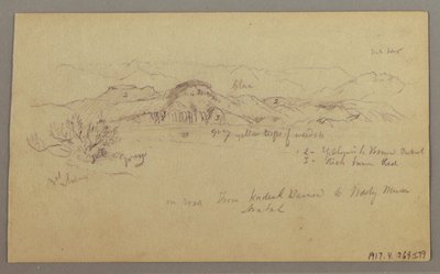 Tekening, Bergtoppen, 22 februari 1868 door Frederic Edwin Church