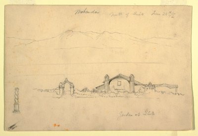 Tekening, Bergketen met de Mohanda, ten noorden van Quito (), 24 juni 1857 door Frederic Edwin Church