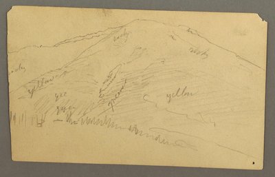 Tekening, Bergtop, 1877 door Frederic Edwin Church