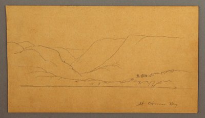Tekening, Bergachtige baai, mogelijk 1859 door Frederic Edwin Church