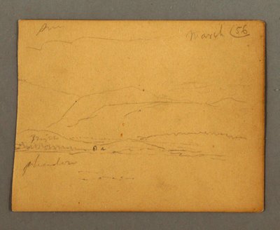 Tekening, Bergen, maart 1856 door Frederic Edwin Church