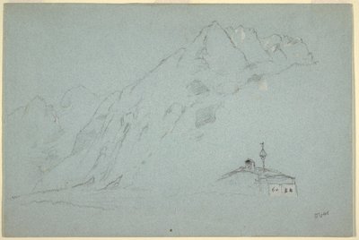 Tekening, Bergen bij Abtenau. Salzkammergut, 5 augustus 1868 door Frederic Edwin Church