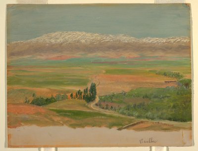 Tekening, Bergen bij Baalbec, mei 1868 door Frederic Edwin Church