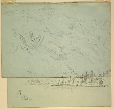 Tekening, Mt. Katadhin, Maine, 1870-78 door Frederic Edwin Church