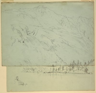 Tekening, Mt. Katahdin, Maine, 1870-78 door Frederic Edwin Church