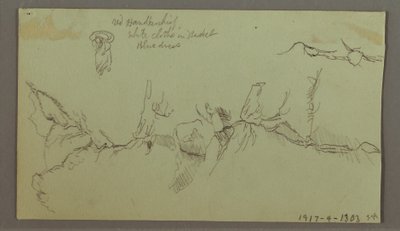 Tekening, Smalle Vallei, Gebouw, 11 september 1803 door Frederic Edwin Church