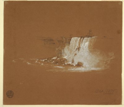 Tekening, Niagara Falls, oktober 1856 door Frederic Edwin Church