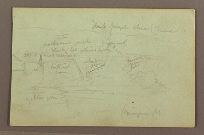Tekening, Niagara watervallen gezien vanaf de Canadese kant, 1856 door Frederic Edwin Church