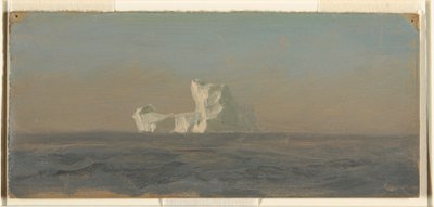 Tekening, Voor de kust van Iceberg, Newfoundland, juni 1859 door Frederic Edwin Church