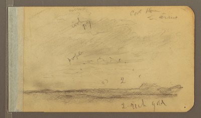 Tekening, Orizaba; Verso: Bewolkte lucht, dak, 1889 door Frederic Edwin Church