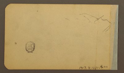Tekening, vlakte, heuvel, stad; Verso: bergketen, 1889 door Frederic Edwin Church