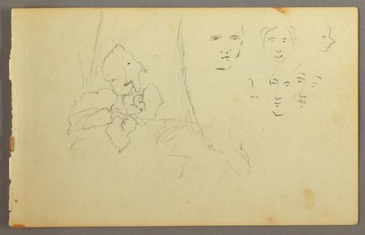 Tekening, Plantenstudie, gezichten, mogelijk 1844 door Frederic Edwin Church