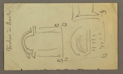 Tekening, rechthoekig ontwerp, mogelijk 1868 door Frederic Edwin Church
