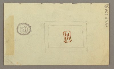 Tekening, rechthoekig ontwerp, mogelijk 1868 door Frederic Edwin Church