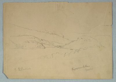 Tekening, Ripogenusmeer, ca. 1855 door Frederic Edwin Church