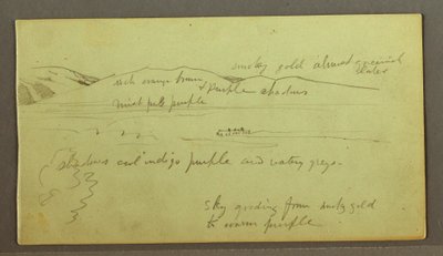 Tekening, Rivier door gebergte, mogelijk 1874 door Frederic Edwin Church