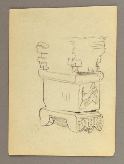 Tekening, Sarcofaag, mogelijk 1868-69 door Frederic Edwin Church