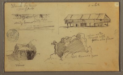 Tekening, Schetsen, Ecuador of Colombia; Verso: Schetsen, Ecuador of Colombia, 1857 door Frederic Edwin Church