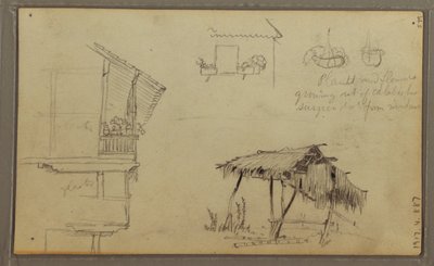 Tekening, Schetsen, Ecuador of Colombia; Verso: Schetsen, Ecuador of Colombia, 1857 door Frederic Edwin Church