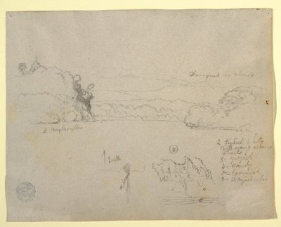 Tekening, Schetsen uit Zuid-Amerika, 1853, waarschijnlijk mei door Frederic Edwin Church