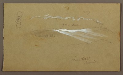 Tekening, Lucht, Figuur, 12 juni 1865 door Frederic Edwin Church