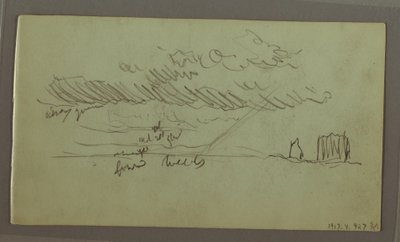 Tekening, Luchtstudie, februari 1869 door Frederic Edwin Church